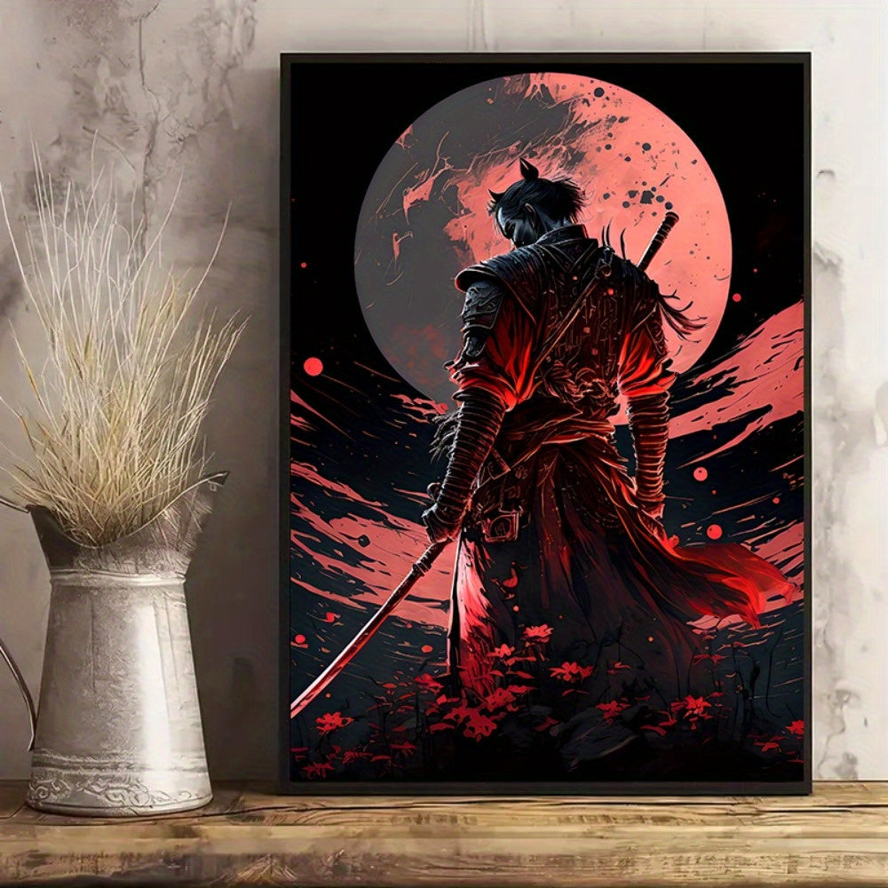BlossomBlade - Art sur toile de samouraï avec des cerisiers en fleurs