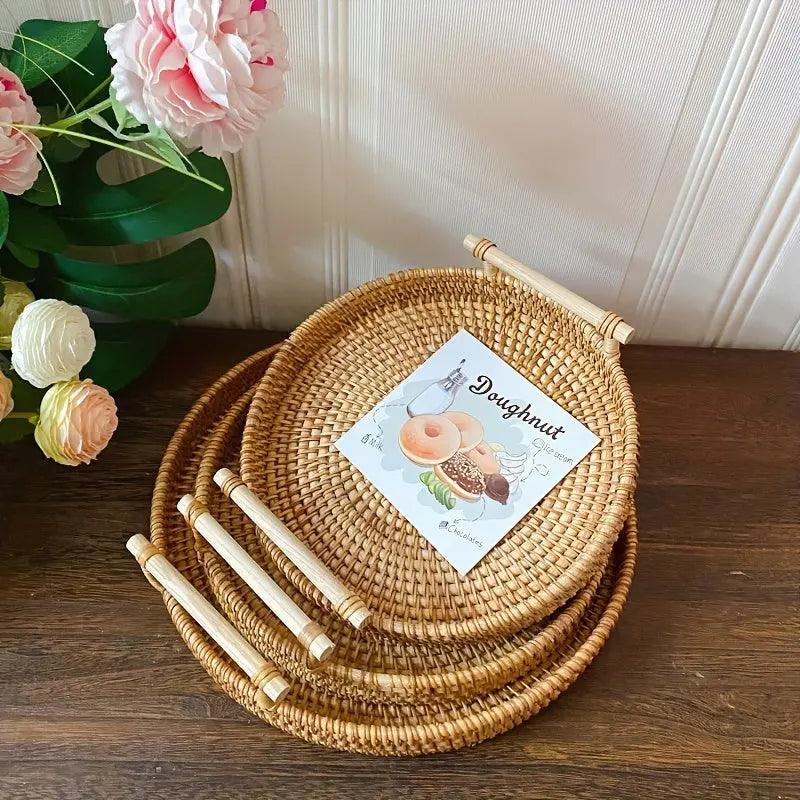 EcoRiva - Woven Rattan Serving Tray