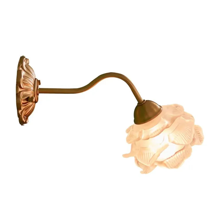 BloomLume – Lampada da parete in vetro vintage con fiori