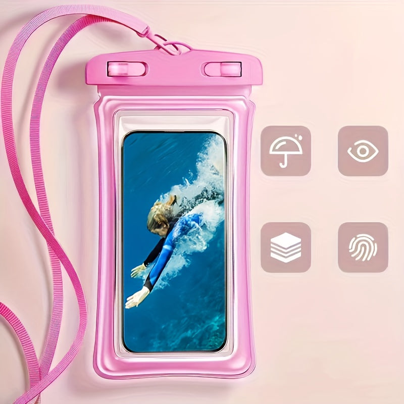 Variant image for Waterproof Phone Pouch with Neck Strap for Beach and Travel – Durable PVC Smartphone Case for 20-32 cm Devices-4