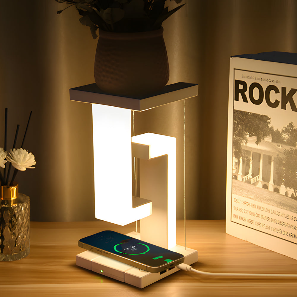 MagnoLight – Levitating LED Desk Lamp with Wireless Charging