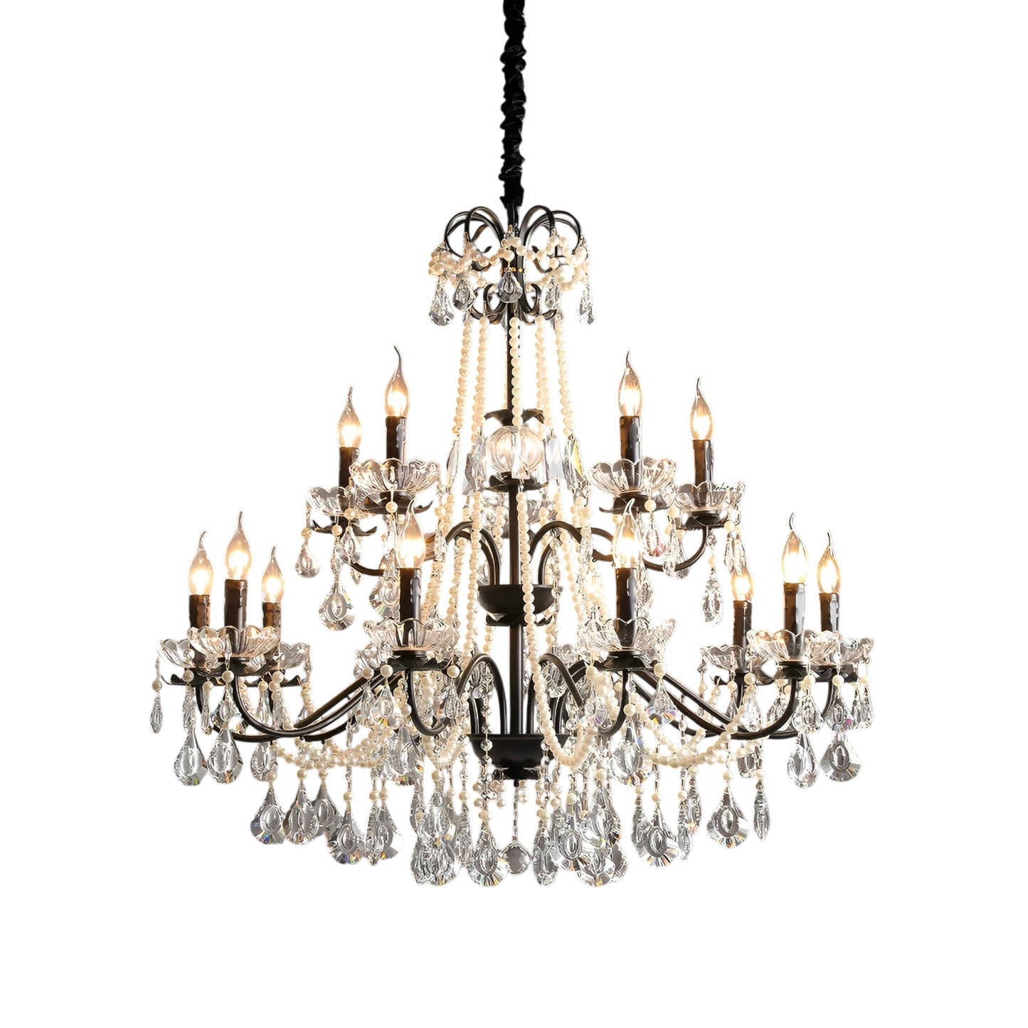 Black Crystal French Chandelier 7