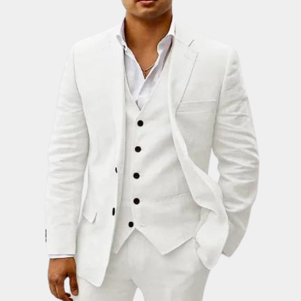 Variant image for Lorenz - Elegant Men's Summer Suit Set with Blazer, Vest, and Pants-21