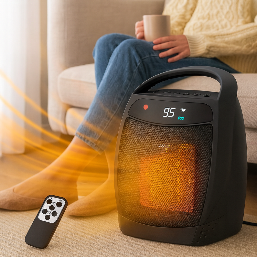 CeramiHeat | Efficient Portable Electric Ceramic Space Heater with Remote Control 11