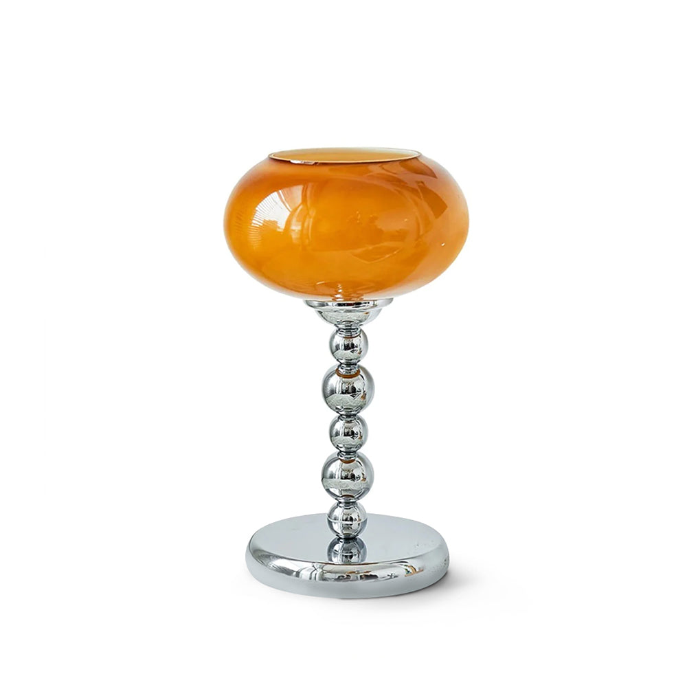 OrbitLume – Stylish Space-Age Glass and Chrome Table Lamp