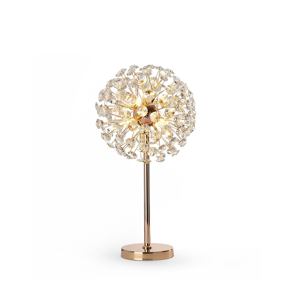BloomSphere – Lámpara de Mesa de Cristal de Diente de León Elegante