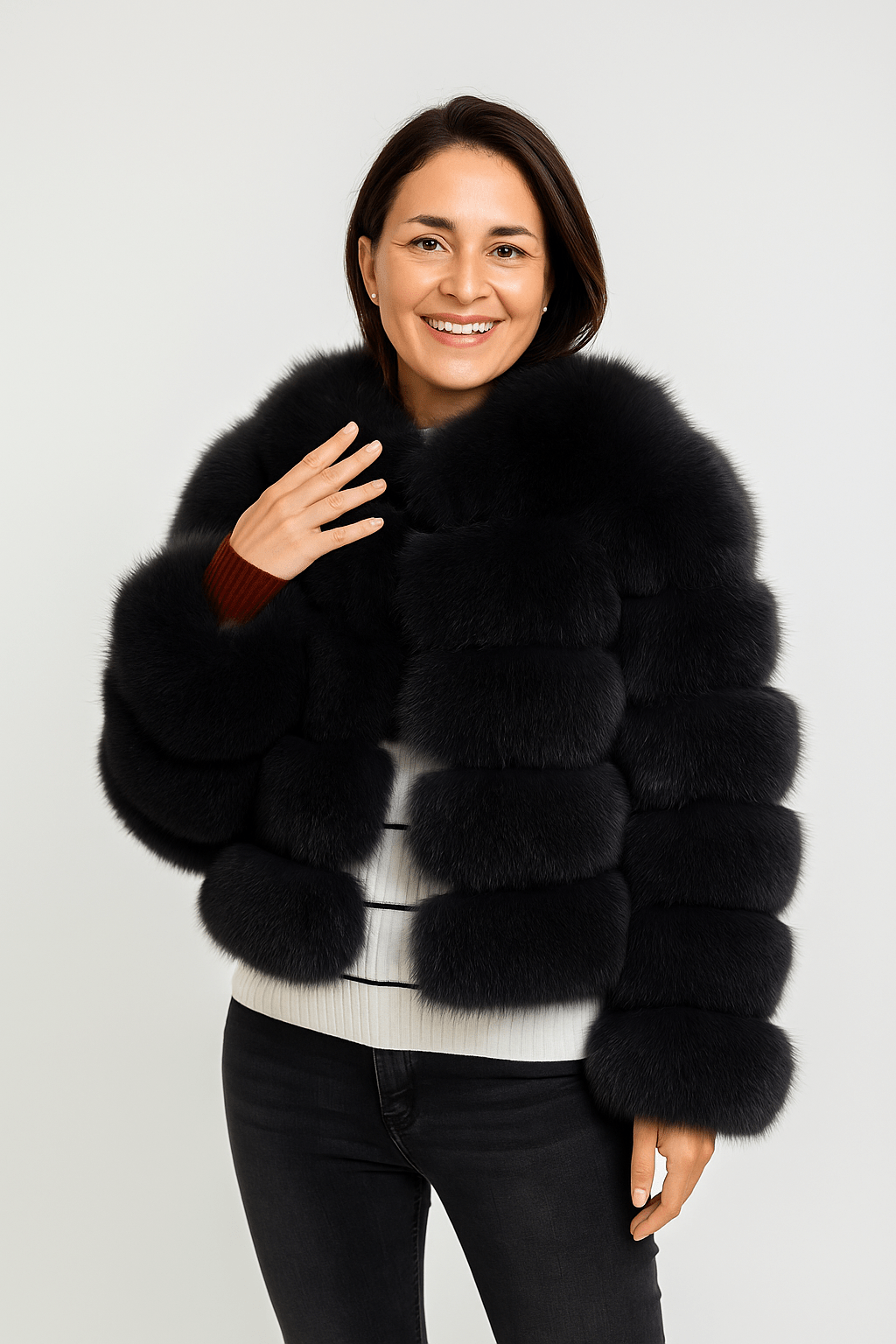 Kirsten Faux Fur Jacket Fluffy Short 22