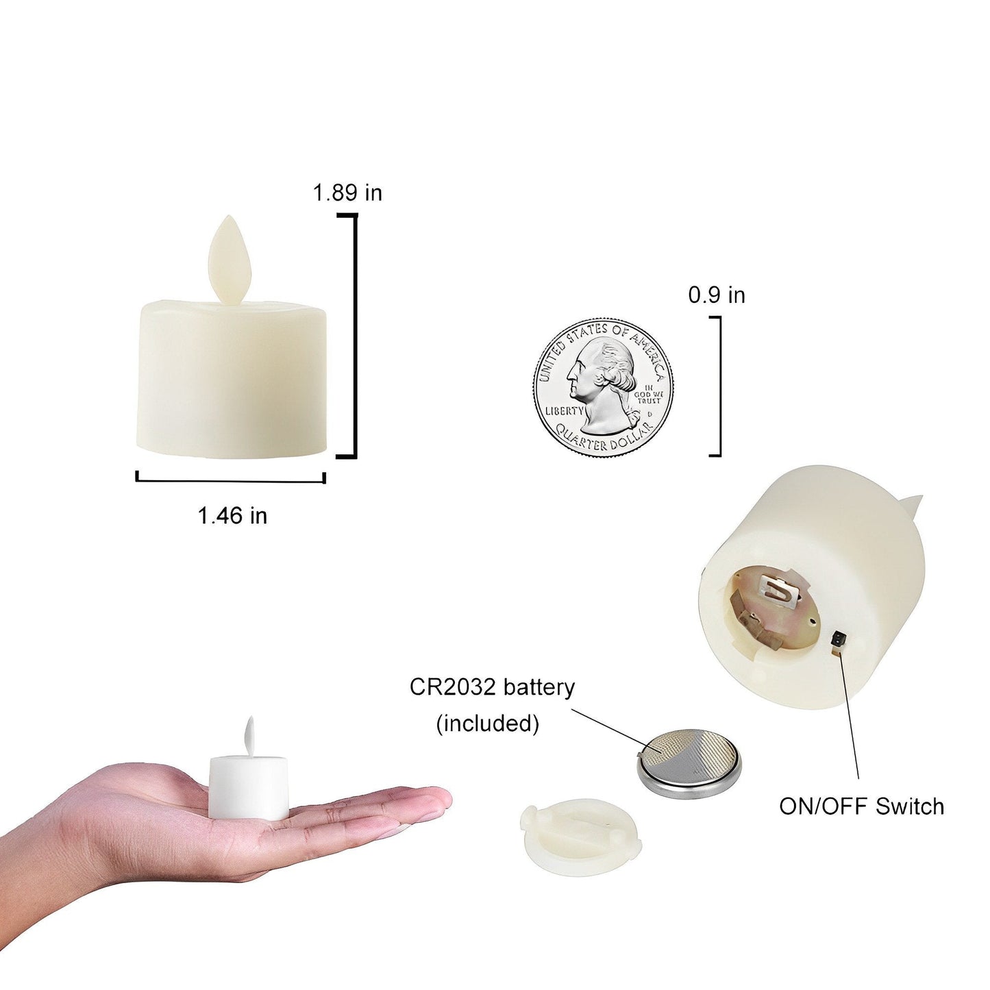 LumiGlow | Elegant Realistic Flameless LED Moving Wick Candle Set 5
