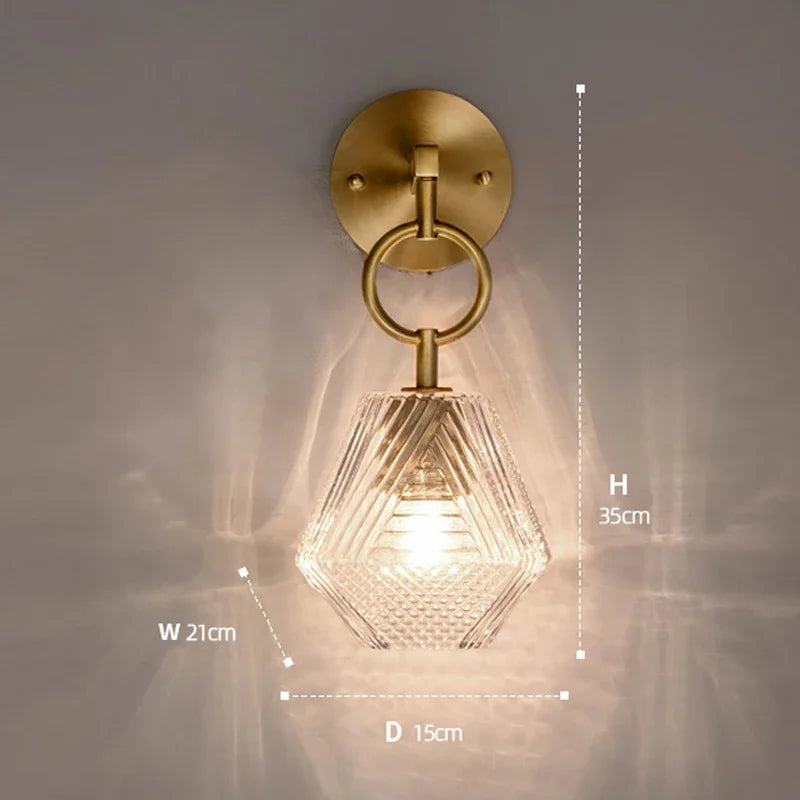 EtherealGlow – Glass Wall Light with Gentle Illumination