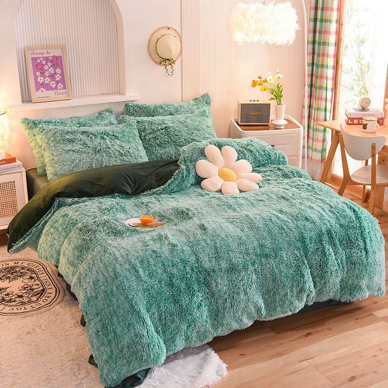 LuxeCocoon - Premium Samt Bettdecke und Kissen Set