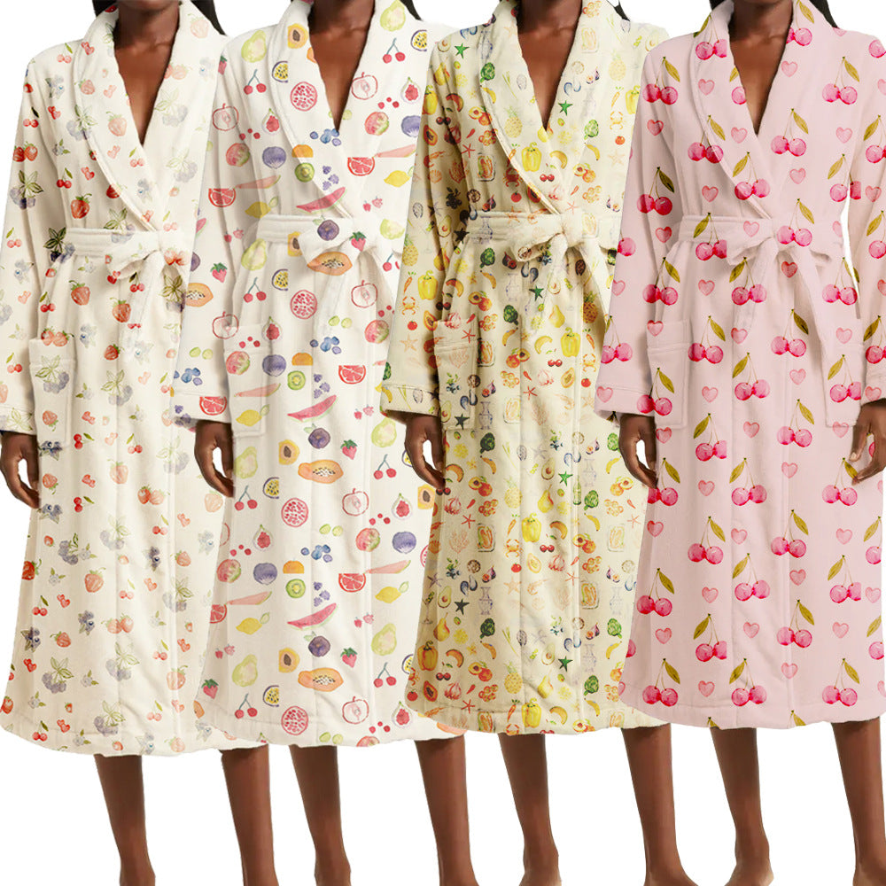 BloomCocoon – Luxurious House Robe with a Touch of Blossom