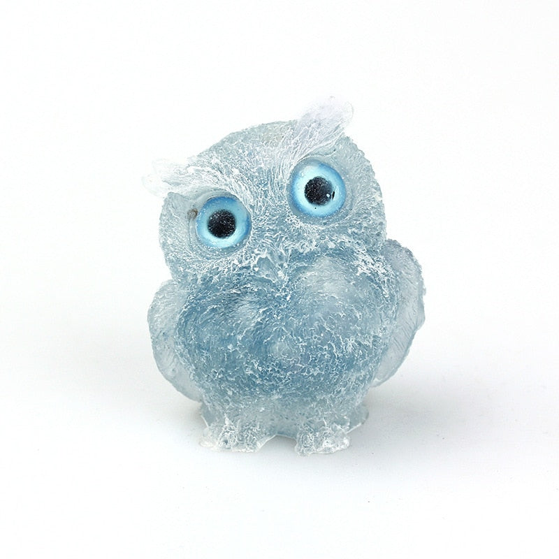 OwlStone | Charming Handcrafted Natural Crystal Owl Figurine for Décor 23