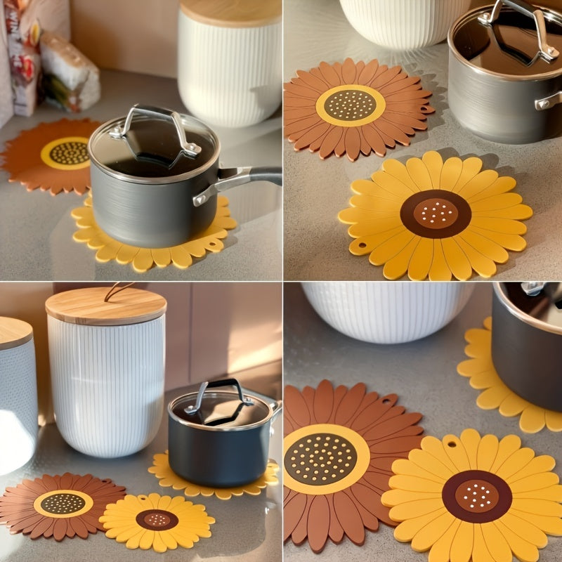 PVC Heat Resistant Sunflower Table Mat 8