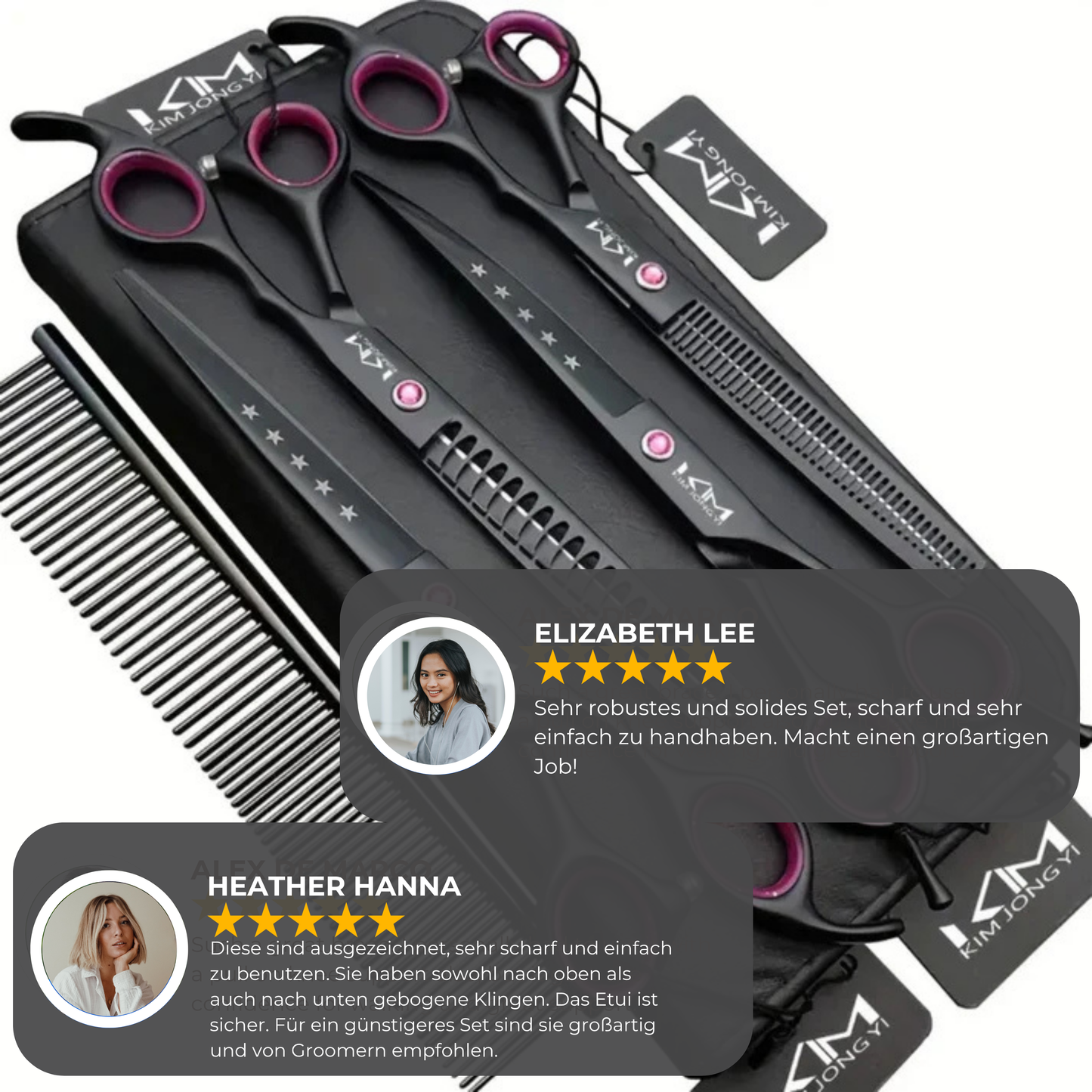 Professional Dog Grooming Scissors Set – Thinning Shears, Clipping Scissors for Easy Coat Care 5