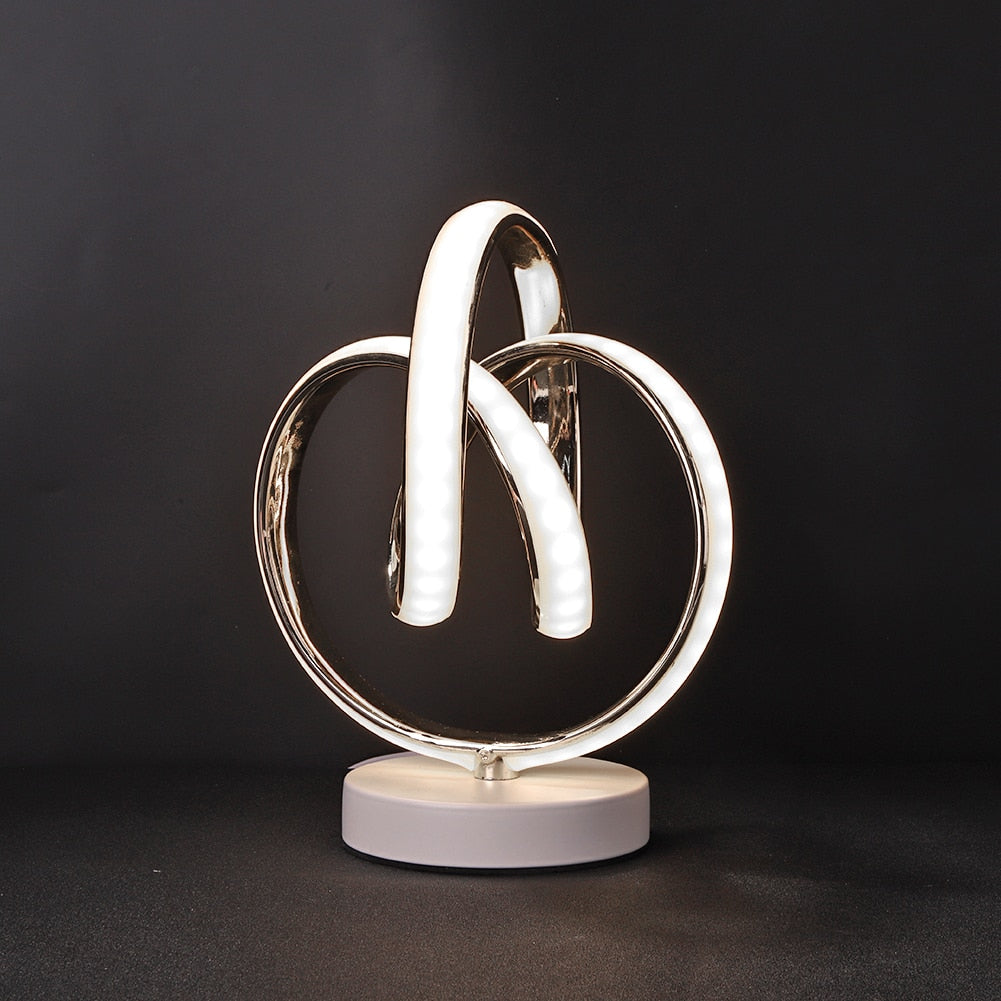 SpiralGlow – Lámpara de Mesa LED Elegante con Luz Cálida Acogedora