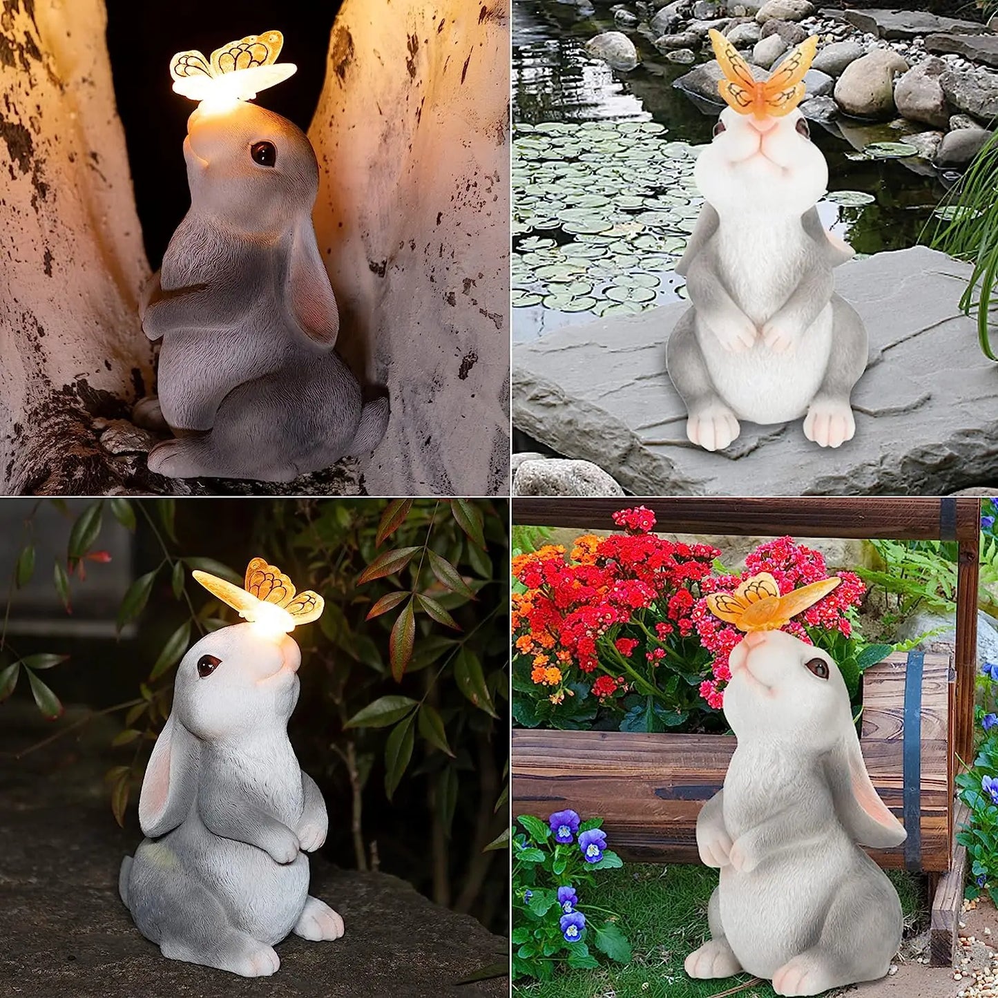 Solar Garden Lamp with Bunny Design – Weather-Resistant Outdoor Lights for Garden Decoration-3