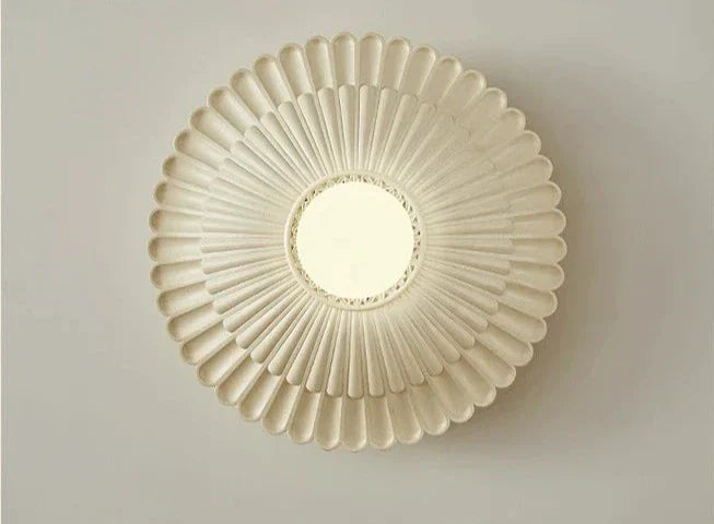LaitGlow – French Round Milk White Wall Lamp for Elegant Spaces