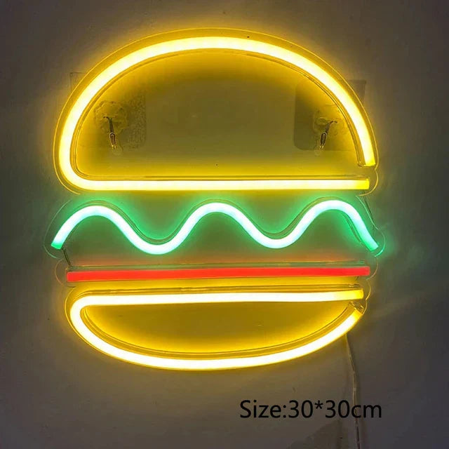 BiteGlow – Luce notturna al neon per fast food