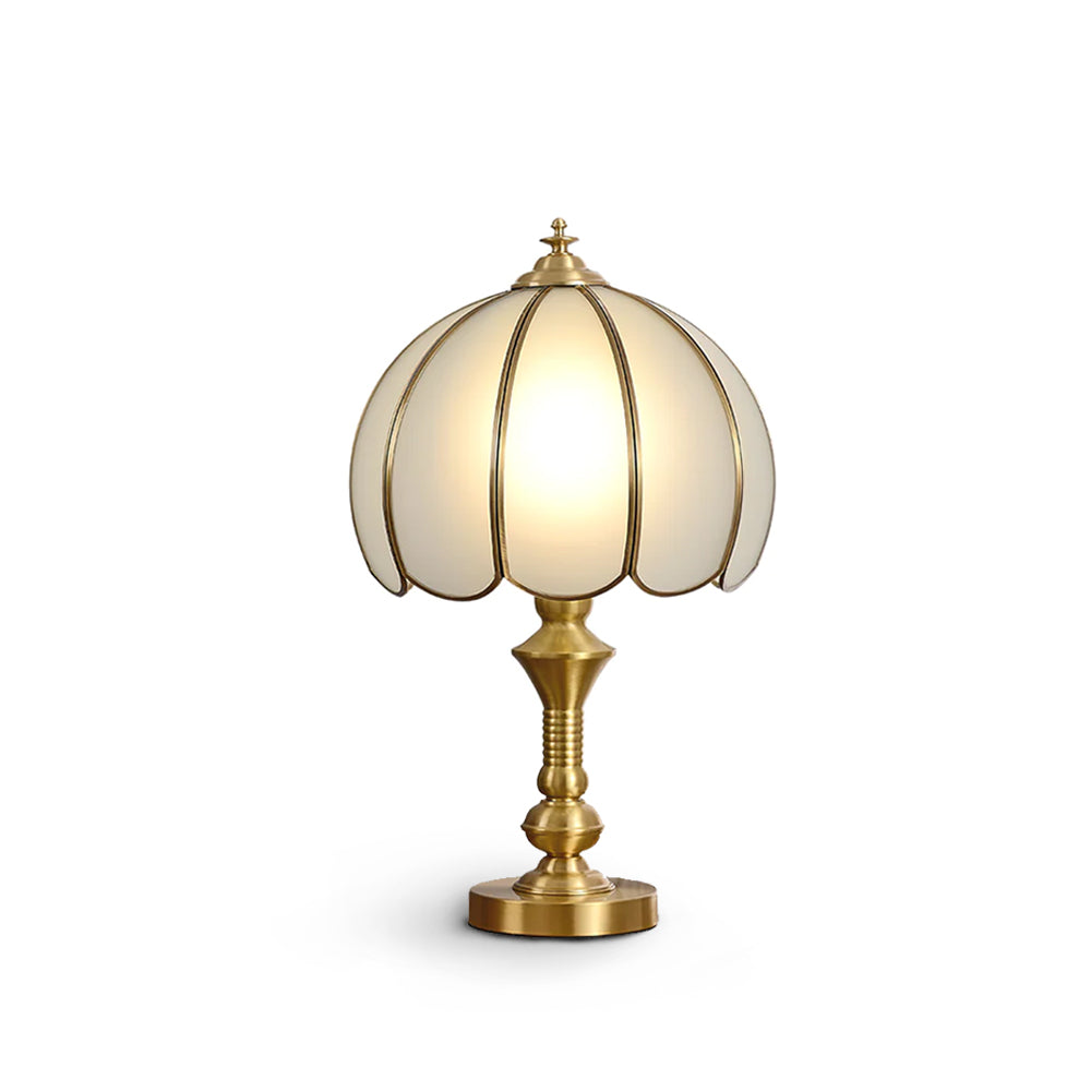 LumeWhite – Classic Brass and Glass Table Lamp
