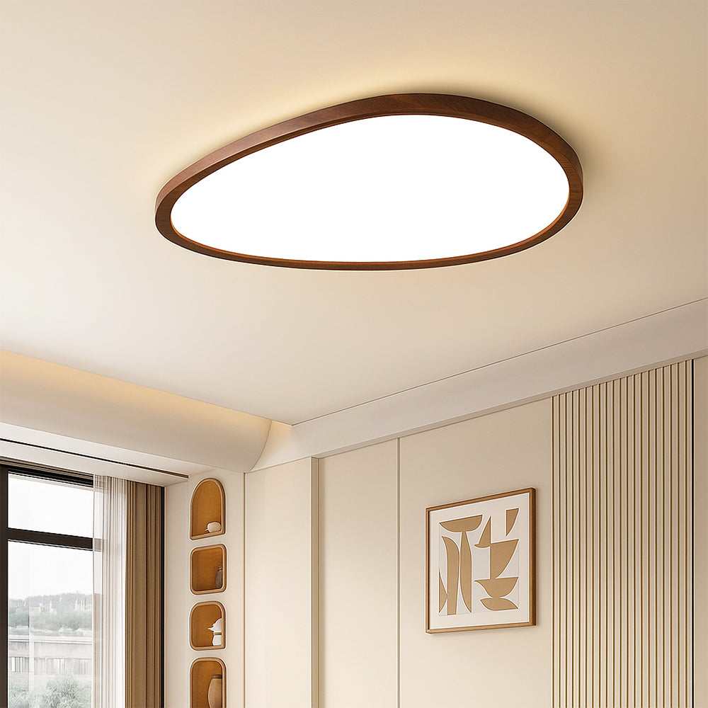 Ultra Thin Dark Wooden Ceiling Lamp 5