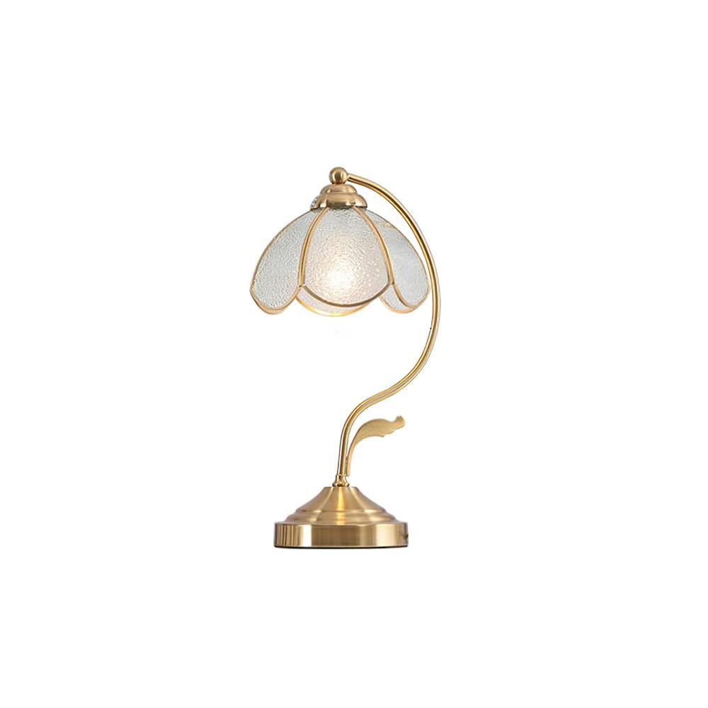 GlowPetal – Lámpara de Mesa de Vidrio Floral Lujuosa