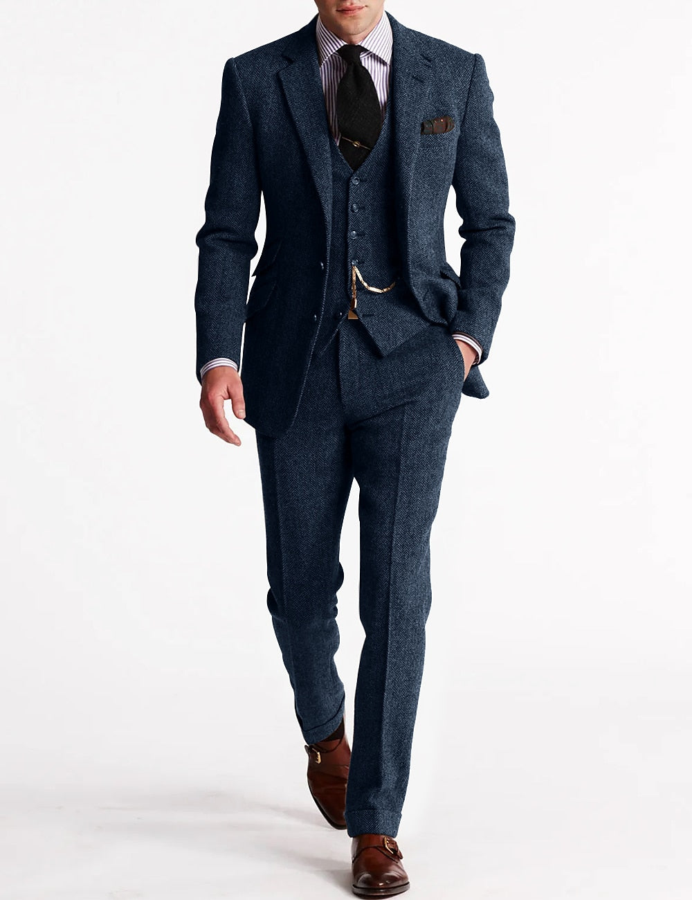 Variant image for Odell - Men's Vintage Retro 3-Piece Suit for Weddings, Groomsmen, and Formal Events-53