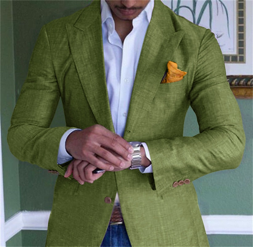 Variant image for Gideon - Men's Linen Blazer Jacket for Stylish Comfort and Elegance-15