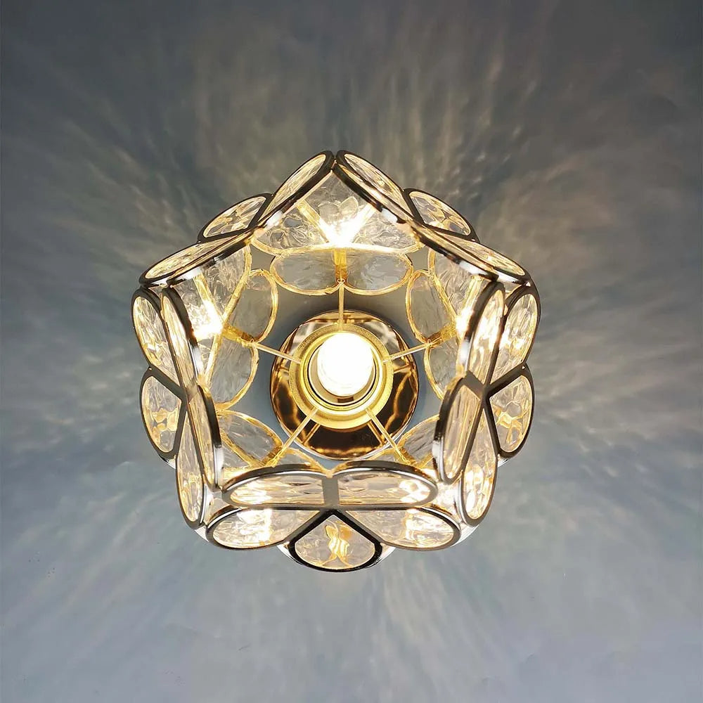 PetalLume – Stylish Flower-Patterned Glass Hanging Light
