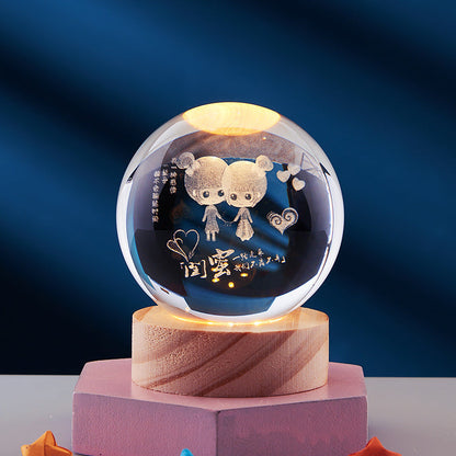 GleamSphere – Elegant 3D Night Lamp