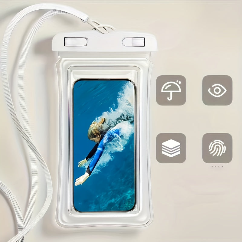 Variant image for Waterproof Phone Pouch with Neck Strap for Beach and Travel – Durable PVC Smartphone Case for 20-32 cm Devices-2