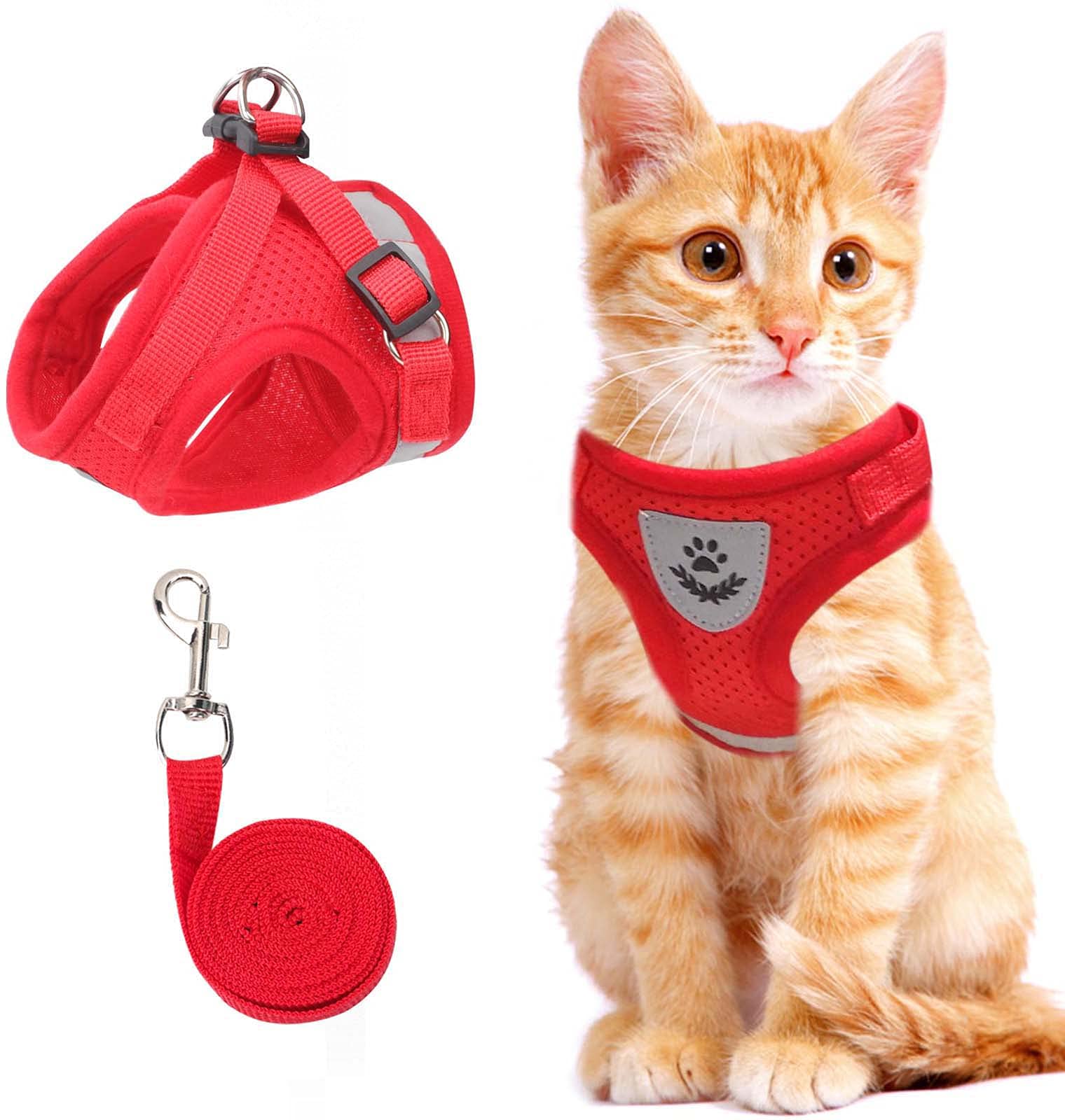 Reflective Cat Harness and Leash Set with Adjustable Straps for Safe Night Adventures – Comfortable Fit for Cats and Kittens-6