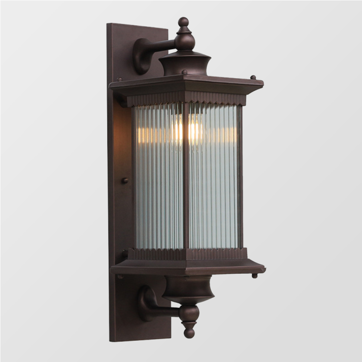 Vintage Black Outdoor Wall Lantern - Classic Rectangular Design for Gardens-6
