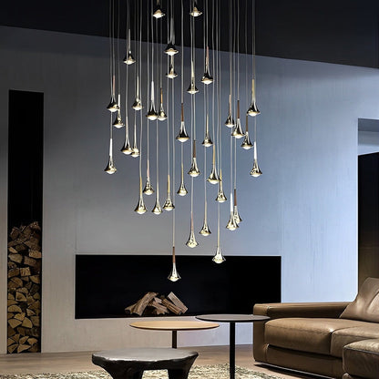 CascadeLight - Water Drop LED Pendant for Staircases