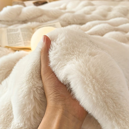 FleeceHaven - Luxuriously Soft Bubble Fleece Blanket for Relaxing