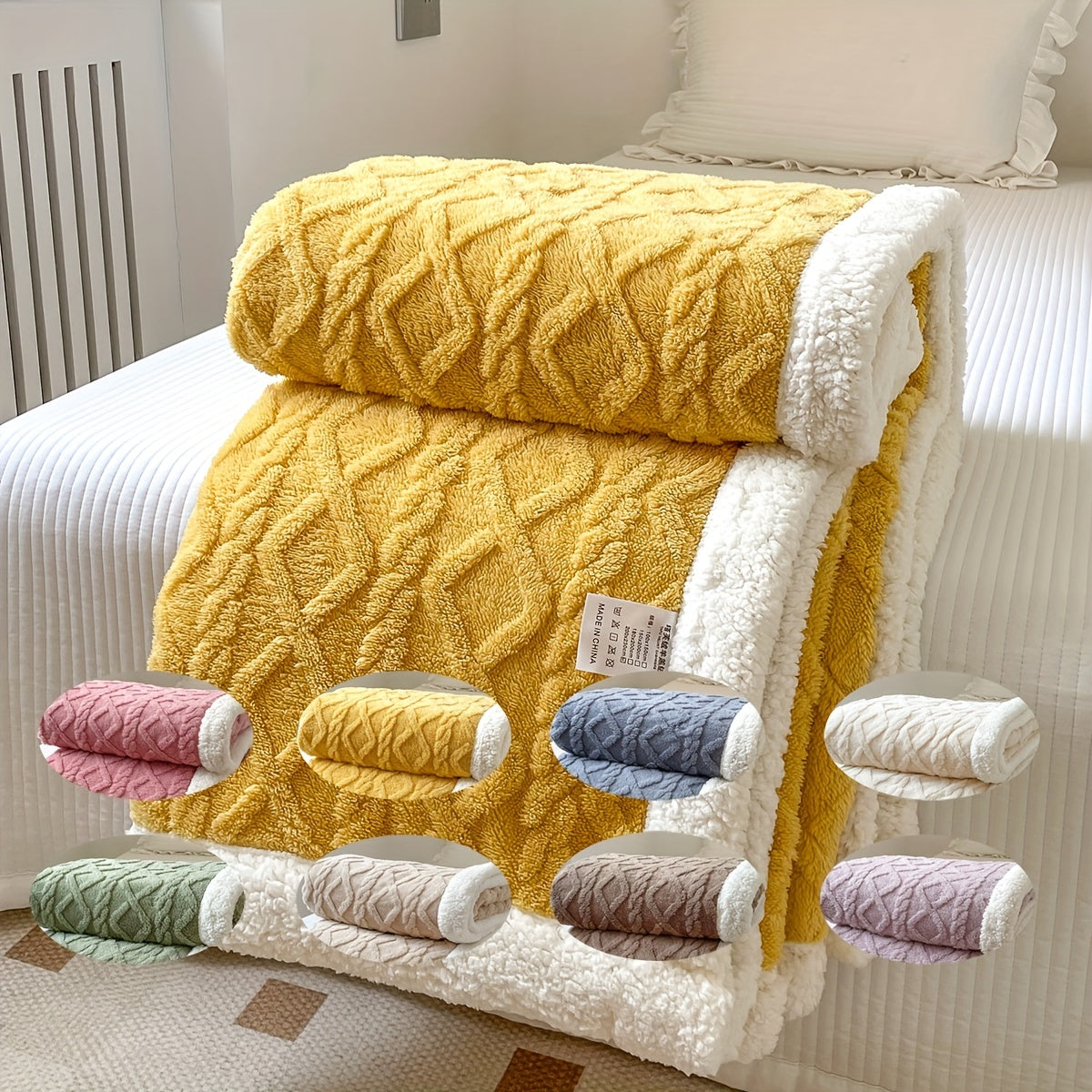 CozyNest - Reversible Fleece Blanket for Fall and Winter