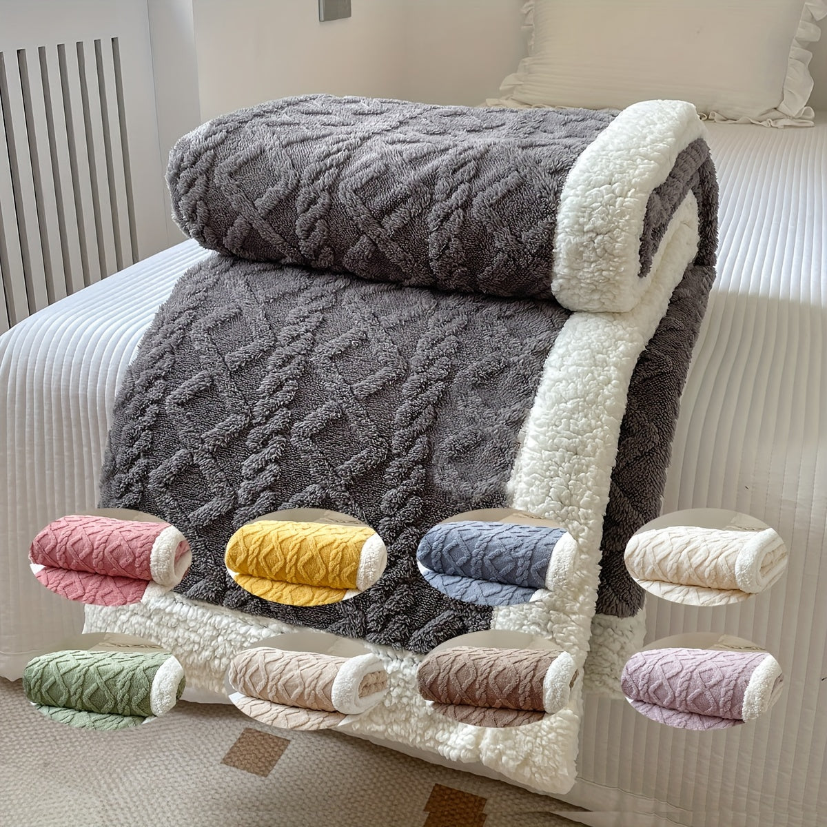 CozyNest - Reversible Fleece Blanket for Fall and Winter