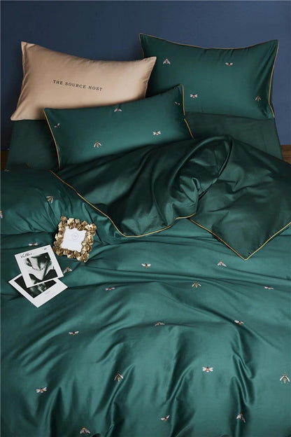 FreshNest – Energising Green Egyptian Cotton Duvet Set