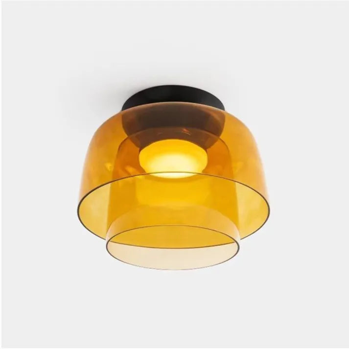 LuxeGleam - Classic Glass Ceiling Lamp