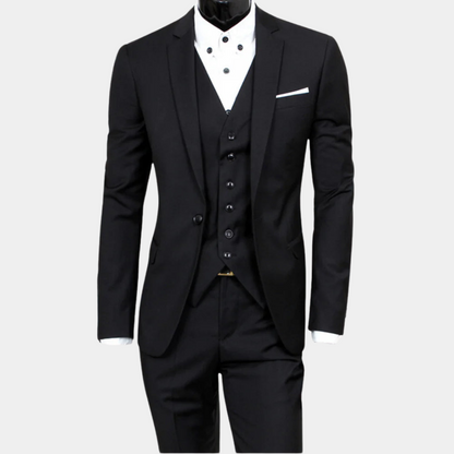 Alexander Slim-Fit 3-Piece Men's Suit for Weddings & Formal Events-4