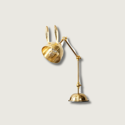 HareLuxe – Golden Rabbit Eared Table Lamp
