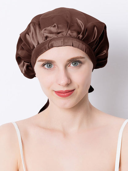 SilkCrown - Classic Silk Sleep Cap with Ribbon