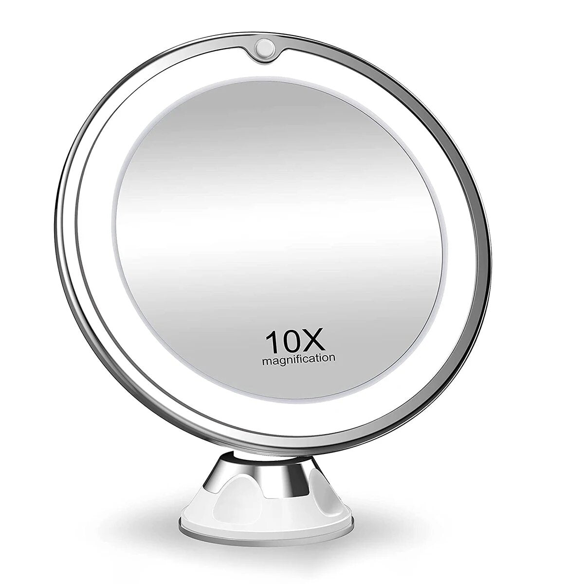 10x Magnifying LED Vanity Mirror with Lights - 360° Rotation, Natural Illumination-2