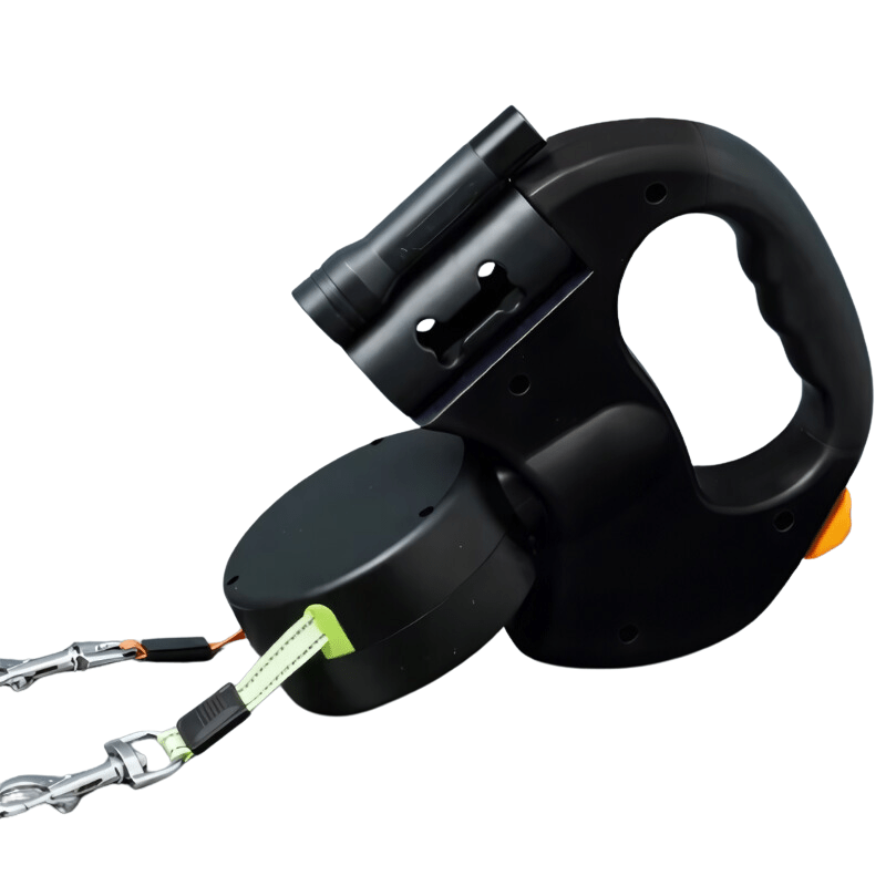 Variant image for Duoglow Double Dog Leash with LED Light, 360° Rotating Hinge, 30 kg Capacity-1