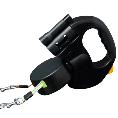 Variant image for Duoglow Double Dog Leash with LED Light, 360° Rotating Hinge, 30 kg Capacity-1