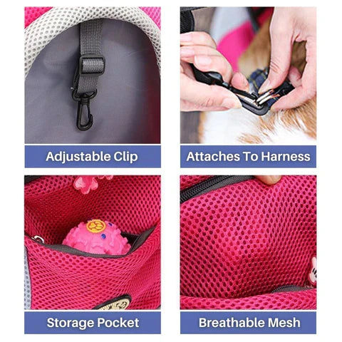 Premium Dog Backpack Carrier with Breathable Mesh and Handy Storage for Outdoor Adventures - Adjustable for Dogs Up to 25 lbs-5