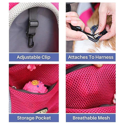 Premium Dog Backpack Carrier with Breathable Mesh and Handy Storage for Outdoor Adventures - Adjustable for Dogs Up to 25 lbs-5