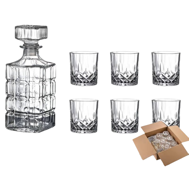 RoyalPour - 7-Piece Whiskey Decanter Gift Set