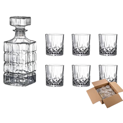 RoyalPour - 7-Piece Whiskey Decanter Gift Set
