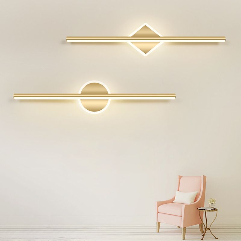 GoldenEdge – Lámpara de pared LED elegante Negro/Dorado