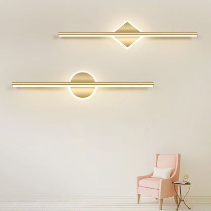 GoldenEdge – Lámpara de pared LED elegante Negro/Dorado